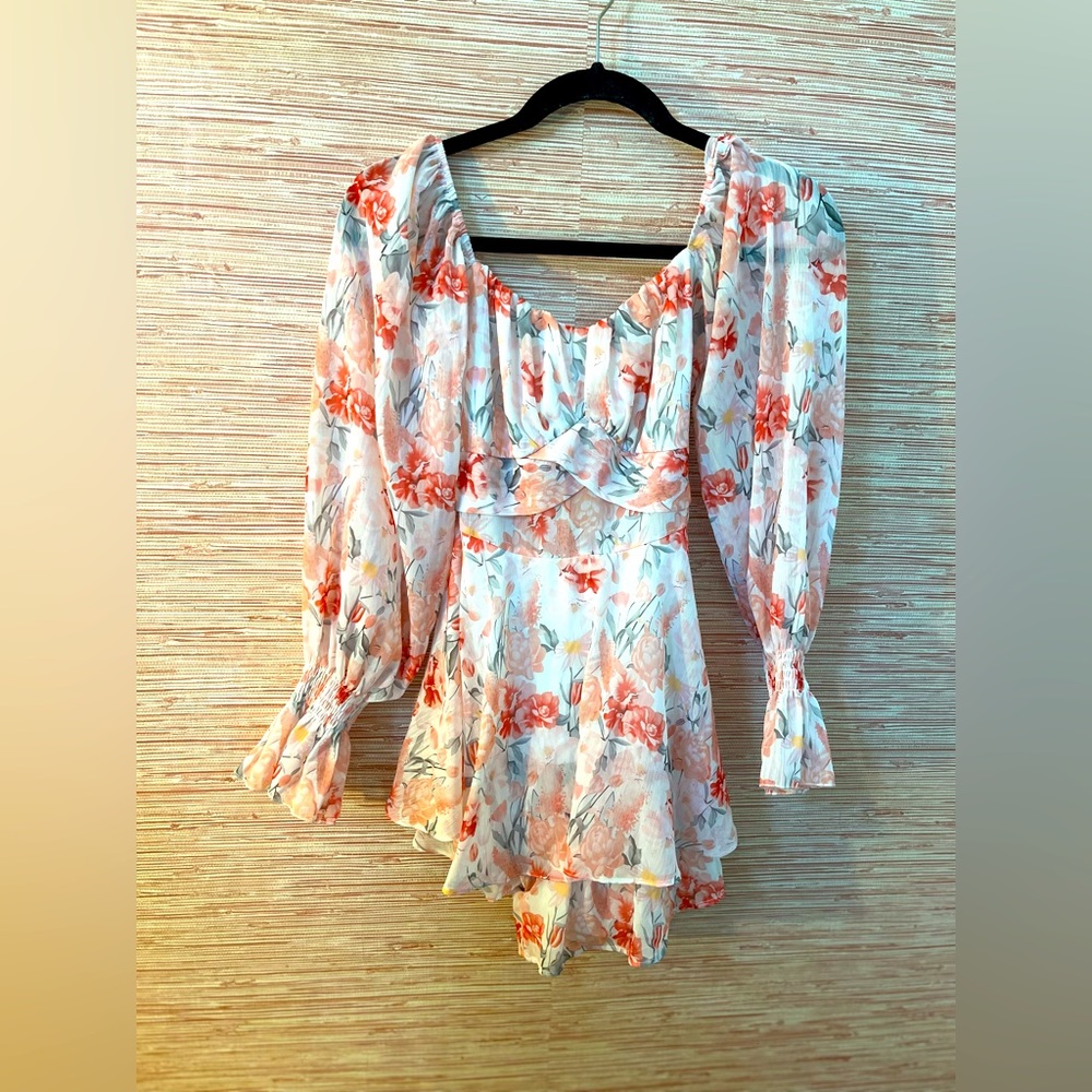 Beautiful floral romper dress size small